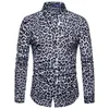 Sexy Leopard Print Shirt For Men Nightclub Shirt Brand 2020 High Quality Long Sleeve Shirts Male Casual Slim Fit Dress Shirts