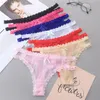 Güncelleme Dantel Nefes Alabilir Bikini G-Strings Panties Strappy Bel Gazlı Gezin