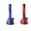8 pouces bécher narguilés conception Bong silicone bongs tuyau coloré pipes à fumer de l'eau