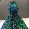 Party Dresses Serene Hill Green O-Neck Tank Evening Dress Sleeveless Sequins Sparkle Sexy Formal Real Po 2021 BHA20631