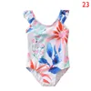 33 estilos Hot Kids Dibujos animados Caballo Floral One-Pieces Swimwear Girls Swimsuits Body Bikini Ruffle Beach Sport Bañado Trajes de baño Niños Ropa para niños 2-8Y