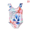 33 styles enfants dessin animé cheval floral onepieces Sweetwwear Girls Swimsuits Bodys Body Kid Bikini Ruffle Beach Sport Bathing Cuisse C7028881