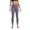 Kvinnor Hög midja Yoga Pants Solid Color Sports Gym Wear Leggings Elastic Fitness Lady total full tights Workout S11022139028