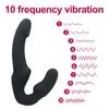 NXY Vibratori 10 Velocità Strapless Strap on Dildo Voor Vrouwen Dubbele Vibrator Vrouw G-spot Speeltjes 1209