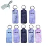 Titulares do batom portátil Capa Lip Neoprene Keychain de mármore Impresso Chapstick Bag Holder Wrap Party Favor presente