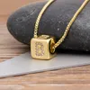 Kedjor 2021 Fashion Initial A-Z Necklace Gold Letter Family Name Choker för Women Pendant Jewelry Christmas Birthday Gift1
