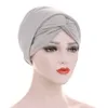 Kadınlar için Türban Caps Müslüman Bonnet Hazır Giymek Hazır Hijab Musulman Femme Kafa Sarar Bayan Saç Dökülmesi Kemo Kap