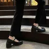 Women's Mary Janes Shoes Real Leather with Thick High Heels and Buckles Platform Square Toe Cap for Spring 2 9