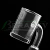 Beracky Beveled Edge Quartz Banger 4mm Clear Bottom 10mm 14mm 18mm 남성 여성 석영 손톱 유리 수도관 Dab Rigs