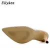 Eilyken Fashion PVC Transparente Sexy High Heel Ponto Poe Peep Toe Women Summer Slippers Slip On Women Shoes Y200423