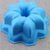 Silikon Big Cake Moulds Rose Shape Cake Bakeware Bakning Verktyg 3D Bread Pastry Mold Pizza Pan DIY