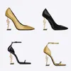 Nouveau frisson talons sandales femmes robe de soirée chaussures de mariage sexy lettres chaussures en cuir verni talons hauts size3541 avec boîte e482 bon