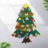 Christmas Tree DIY Felt Decor Artificial Tree Santa Claus Kids Toys Decor for Home Xmas Hanging Ornaments Year Gifts 201027