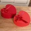 Caixas de chapéu florista vermelho em forma de coração caixas de doces conjunto de 3 caixa de presente embalagem para presentes flores de natal vivendo vase6354215