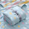 Coperta neonato Asciugamano da bagno morbido fasciatoio Set biancheria da letto per bambini in cotone trapunta avvolgente per bambini 6 strati di garza per 0- LJ201014