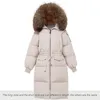 Down Jacket For Women Winter Thicken Warm Natural Raccoon Fur Collar Hooded Coats Female Fur Jacket Casual Loose Parka Outerwear 201127