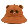 Fashion Bear Bucket Hat for Women Summer Autumn Plain Women Panama Outdoor Hiking Beach Fishing Cap Sunscreen Female Sunhat Bob