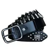 Cetiri Punk Bullet Rivet Belt Belt Men's Top Graan Real Lederen Belt Pin Belt Belt For Jeans Female Personality Cool Gift T200327