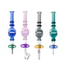 Love_e_cig NC066 Waterpijp Pijpen 10mm Titanium Keramische Nail Wax Rig Quartz Banger Nagels Clip Grote Kamer Kleurrijke Glazen bong