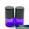 500pcs 1ml Perfume Roll on Glass Bottles Refillable Essential Oils Roller Purple-blue Bottle Fast Shipping