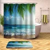 Tenda da doccia personalizzata Tende da doccia personalizzate impermeabili con tappetino da bagno, piedistallo, tappeto e coperchi per WC