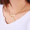 Pendant Necklaces Kpop Stainless Steel Letter L With Chain Choker Gold Black Color For Man Woman Clavicle Necklace Jewelry P2613267Z