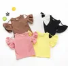 Baby Kids Girls T-shirts O-Neck Tops tShirt Party Ruffles Blouses Cotton Tops New Summer Cute Loose Toddler