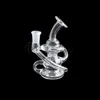 New Recycler Glass Water Pipes Two Styles Clear Thick Glass Dab Rigs Water Bongs Beaker Bong Heady Oil Rigs For Dab Smoking Tobacco