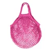 Sac d'épicerie réutilisable 14 couleurs grande taille Shopper fourre-tout maille Net tissé sacs en coton sacs à provisions portables sac de rangement à la maison