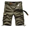 2020 Summer Men's Cargo Shorts Baggy Multi Pocket Tactical Zipper Breeches Plus Size 44 Cotton Loose Work Casual Shorts