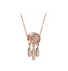 Hoge kwaliteit S925 sterling zilveren vrouwen ontwerpers rose gouden hanger ketting ketting sieraden