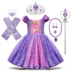 Toddler Bebek Kız Rapunzel Sofia Prenses Kostüm Cadılar Bayramı Cosplay Giysi Toddler Partisi Rol-Oyun Çocuklar için Fantezi Elbiseler LJ200923