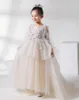 New Beach Flower Girl Dresses White Ivory Girls Pageant Dresses First Communion Jewel Neck A-Line Kids Wedding Dress