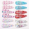 100pcs Snap Clips No Slip Barrettes de cheveux en métal mignon imprimé épingles à cheveux accessoires de cheveux clips pour filles enfants adolescents femmes LJ201226