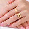 Cluster Anneaux MWM Lettre Mans Pour Femmes Coeur En Acier Inoxydable Anneau Bijoux Accessoires En Gros Lots En Vrac Or Amour Ring1