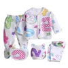 Neonato neonato ragazza ragazza vestiti primavera cartone animato modello pigiama pigiama da sleepwear biancheria intima vestiti set lj201223