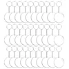 487296pcs Acrylique Transparent Cercle Disques Ensemble Porte-clés Clair Rond Acrylique Porte-clés Blancs Porte-clés pour DIY Transparent12744651258m