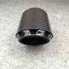 1 PCS Universal Preto Aço Inoxidável Muffler Silfler Ponta Auto Lustrosa Carbono Carvão Tubos traseiros