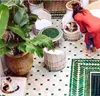 Green tiles Nordic toilet restaurant kitchen wall Mingsu balcony courtyard floor tile