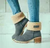 Hot Sale Women's Ladies Winter Warm Ankel snö Stövlar Martin Stövlar Stövlar Cowboy Bottes Chaussons Skor Stor storlek 35-43