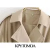 KPYTOMOA Women 2020 Fashion With Belt Double Breasted Trench Coat Vintage Long Sleeve Pockets Female Outerwear Chic Overcoat LJ201128