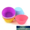 6 pcs / 12 pcs / 24 pcs muffin molde de silicone Bakeware Cupcake forros molde de cozimento de bolo de decoração ferramentas de cozinha suprimentos aleatórios cores