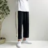 Męskie spodnie bawełna szeroka noga męska streetwear hip-hop swobodny 2022 Japoński elastyczny blok kolorowy w lupgy jogger xxxxxl