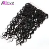 Tanie 8a Brazylijskie zawocki ludzkich włosów z koronkowym zamknięciem 44 Fala wodna Peruwiańska fala głębokiej fala luźna fala Virgin Hair Extensy D7159231