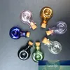 Knappformad minikonstglasflaskor med korkar Lovely Party Decorationsflaskor Gåvor Tiny Jars Pendants Blanda 7 färger 10 uppsättningar