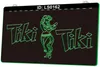 Sinal LS0162 Tiki Bar Wajome Hula Dancer 3D Gravura LED Light Sign Atacado Varejo