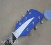 New half a hollow electric guitar rocker blue guitar