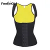 Feelingirl Women039s sueur corps Shaper ventre gros brûleur minceur gilet perte de poids Shapewear néoprène taille formateur 3 crochets 20123384054