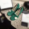 Designer Classic Women High каблуки патентные кожаные заостренные пальцы для пальцев роскошные ботинки мелкой рот10 см подошвы коробки свадьбы