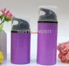 Toppkvalitet PP 50ml Airless Bottle Tomma Lila Vakuumpump Flytande Foundation Flaskor för smink Kosmetiska behållare 10st / Lotpls Order